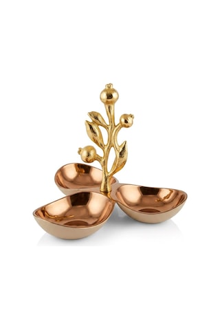 Leaf Rose Gold Dekoratif 3'lü