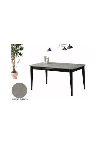 80x130 Ortadan Açılır Mdf Mutfak,salon,yemek Odası Masası Gri - Siyah 80x130 Ortadan Açılır Mdf Mutfak,salon,yemek Odası Masası Gri - Siyah