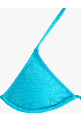 Koton Üçgen Bikini Üstü Dokulu Boyundan Bağlamalı Kaplı Mavi 3sak10149bm 3SAK10149BM699 Mavi