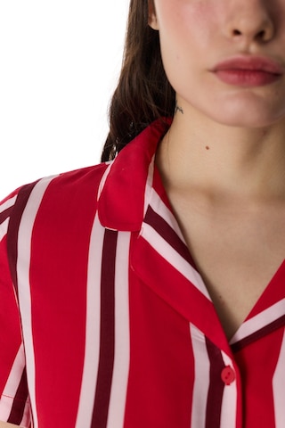 Penti Kırmızı Fiona Düğmeli Gömlek Pantolon Pijama Takımı