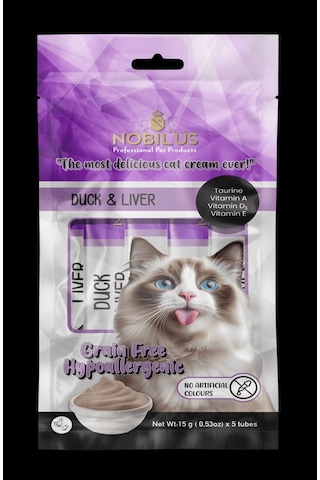 Nobılus Ördek Ve Ciğerli Kedi Krema Ödülü 5x15g