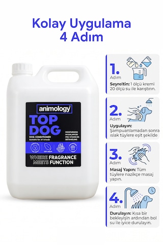 Animology Top Dog Kedi Ve Köpekler İçin Conditioner Tüy Kremi 5 Lt - 20:1 Konsantre