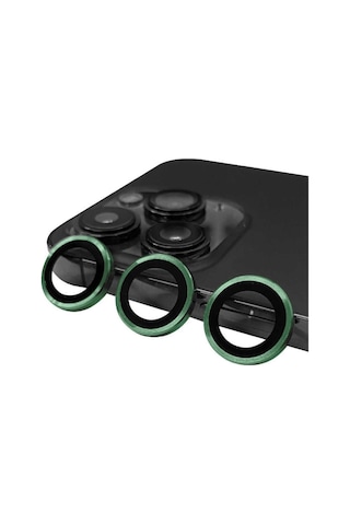 Apple Uyumlu iPhone 14 Pro Max Zore Cl-07 Kamera Lens Koruyucu Koyu Yeşil