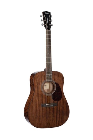 Cort Earth60m Op Masif Kapak Akustik Gitar Başlangıç/orta Seviye Masif Maun Üst Kapak, Dreadnought Kasa Yapısı Ve Open Pore Doğal Ahşap Dokusu
