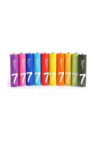 Xiaomi Z17 Rainbow Alkalin AAA İnce Kalem Pil 10'lu