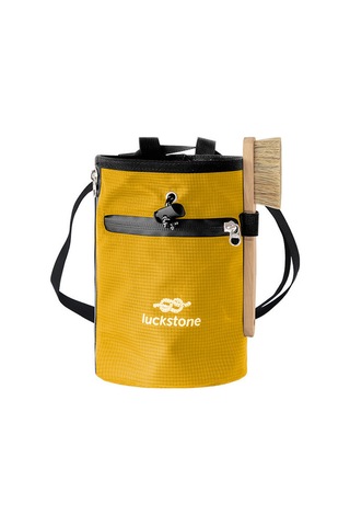 Luckstone-bouldering Halter Için Fırçalı Magnezyum Tozu Saklama-sarı Sarı