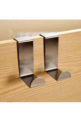 Mutfak Banyo Havlu Bornoz Askısı Kapı Arkası Metal Askı 2 Adet 4cm-2cm Çok Renkli