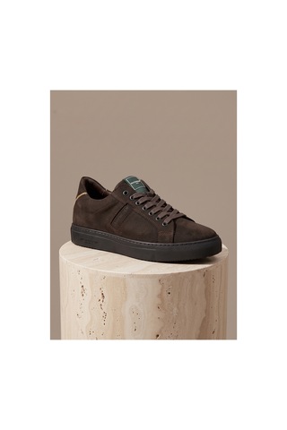 Bafaş Ayakkabı 371610 Kahve Hakiki Dana Derisi Erkek Günlük Sneaker Kahverengi