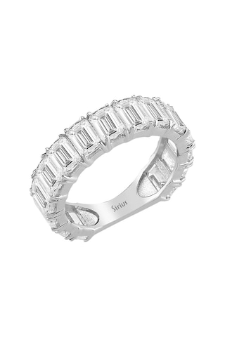 Sirius Emerald Kesim Beyaz Topaz Tamtur Yüzük 0804r0410