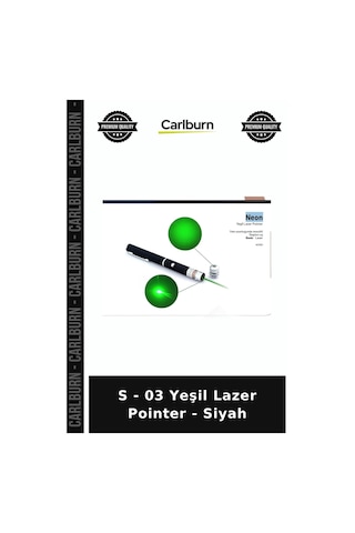 Özel Üretim Sunum Cihazı S - 03 Yeşil Lazer Pointer - Siyah