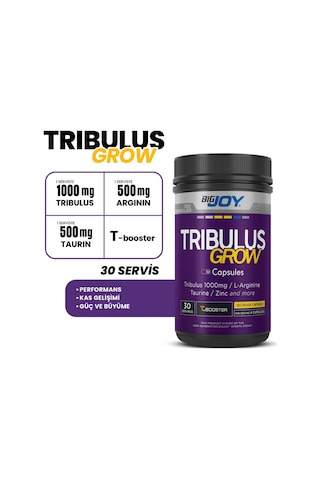 Tribulus Grow T.booster Terrestris Arginine Taurine Zinc Amino Asit 120 Kapsül Aromasız
