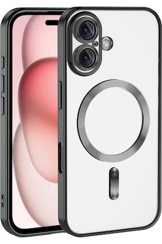 Ardemix Apple iPhone Uyumlu 16 Plus Kılıf Kamera Korumalı Magsafe Wireless Şarj Özellikli Demre K Gold