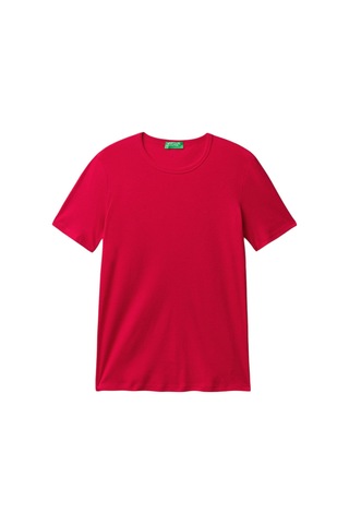 United Colors Of Benetton Basic Kısa Kollu Bisiklet Yaka T-shirt Fuşya