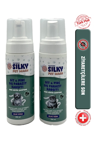 Kediler İçin Aloevera Özlü Dış Parazit Karşıtı Kuru Köpük Şampuan