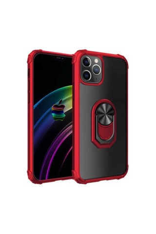 Apple Uyumlu iPhone 12 Pro Max Kılıf Mola Kenar Köşe Ve Yüzük Kısımları Renkli