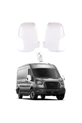 Ford Transit Uyumlu 2014-2023 Krom Ayna Kapağı 2 Parça Paslanmaz Çelik