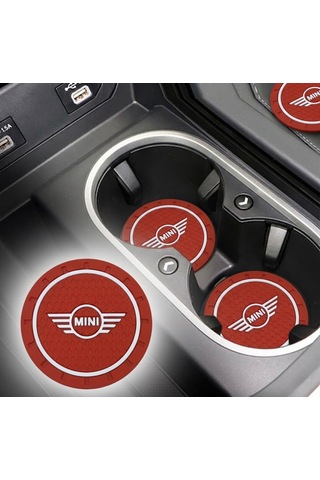 Mini Cooper R55 R56 R57 R58 R59 R60 F54 F60 2 Li Bardak Altlığı Kırmızı Kırmızı - Beyaz Mini Cooper R55 R56 R57 R58 R59 R60 F54 F60 2 Li Bardak Altlığı Kırmızı Kırmızı - Beyaz