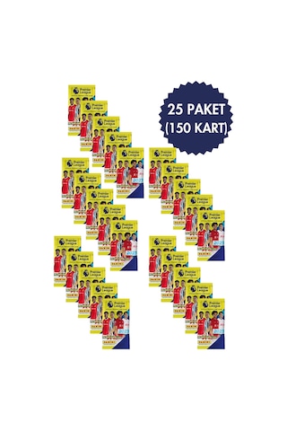 Toyika Panini Lisanslı Premier League 2023 Koleksiyon Trading Cards 6lı X 25 Paket