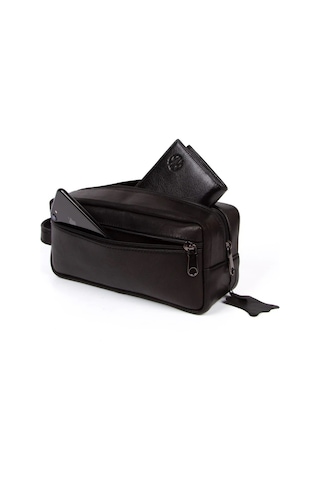 Newish Polo Erkek Hakiki Deri Günlük Portföy El Çantası New092 Siyah