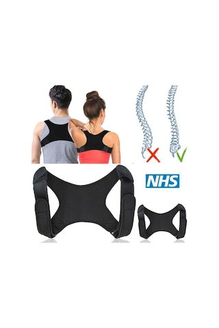 Unisex Siyah Sırtlık Posturex Dik Duruş Korsesi