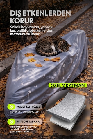 Zontes 350 X Arka Çanta Topcase Uyumlu Su Geçirmez Motosiklet Brandası Motor Branda Lastikli