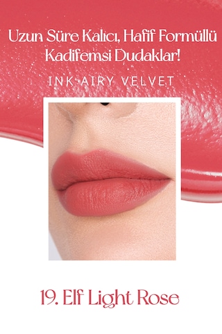 Peripera Ink Airy Velvet Ruj 19 Elf Light Rose