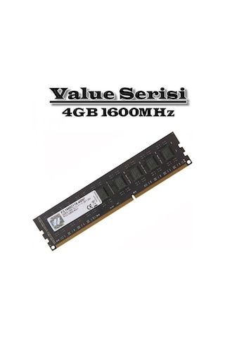 G.Skill Value F3-1600C11S-4GNS 4GB DDR3 1600 MHz PC Bellek