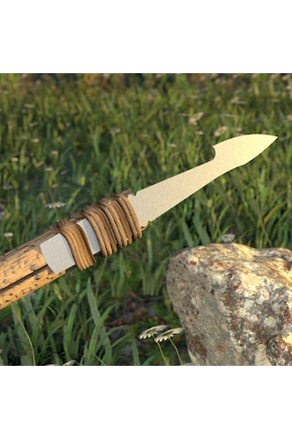 Kamp Ayısı Hunt Bushcraft Mızrak Ucu Gri