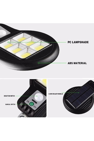 POWERMASTER CL-182-6 48 COB LEDLİ SENSÖRLÜ SOLAR SOKAK LAMBASI