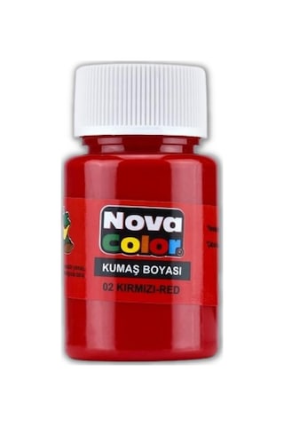 Kırmızı Kumaş Boyası Tişört Çanta Tekstil Boyası 30 ml 1 Adet Nov