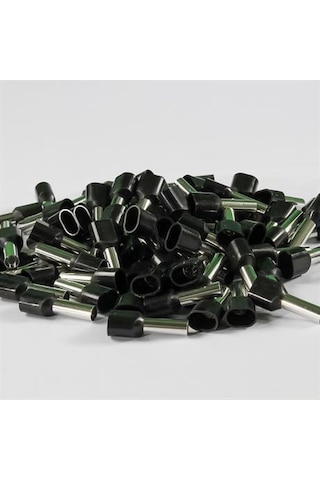 Eurowest 2x1,5mm Siyah Çift Girişli İzoleli Yüksük 1 Kutu 500 Adet