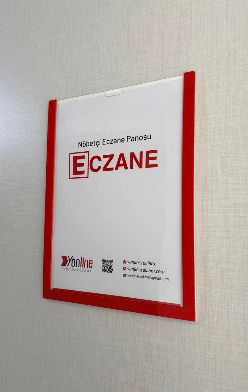 2 Adet Nöbetçi Eczane Bilgilendirme Panosu Kolay Değiştirilebilir Kendinden Yapışkanlı