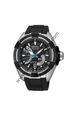 Seiko Velatura Srh019p1 Siyah Silikon Kordon Siyah