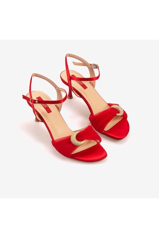 Rouge Kadın 7,5cm Topuklu Sandalet 1168 Red