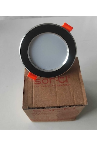 Sor-ti 7w Siyah-krom Çerçeveli 3 Renk Yanabilen Smd Led Panel Spot