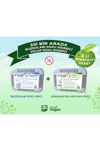 Kokusil Buzdolabı Koku Giderici Ve Ayakkabı Dolabı Koku Giderici 2li Paket