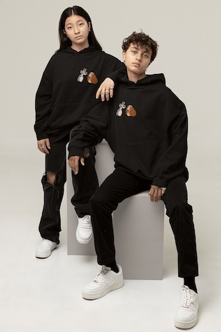 Leydi Ve Sokak Köpeği Sevgili/çift/arkadaşlık 2'li Kapşonlu Sweatshirt Seti 001