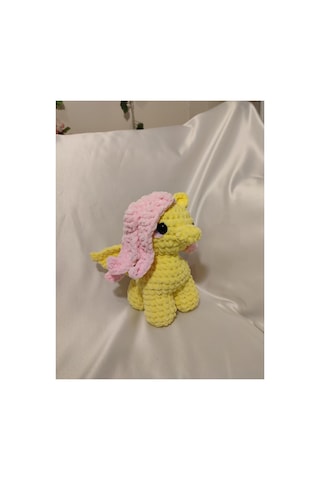El Yapımı Tığ İşi My Little Pony Peluş Oyuncak Fluttershy Çok Renkli