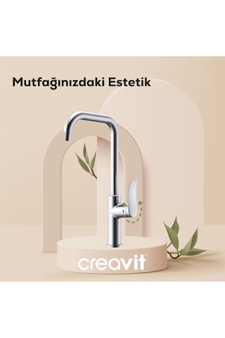 Creavit Lua Şelale Mutfak Armatürü Krom Bt.lu8500