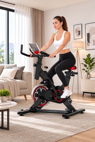 Slim Kondisyon Bisikleti Spinning Bike Egzersiz Aleti Siyah