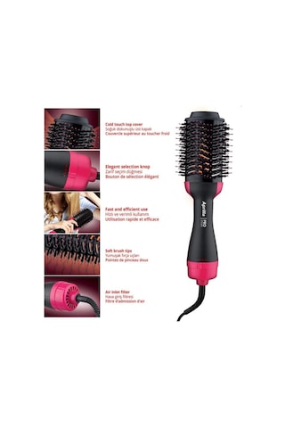 Ahs-2042 Saç Şekillendirici 3 Hız Ve Isı Ayarlı Siyah