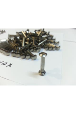 2.5 CM Dosya Klasör Menü Kartela Vidası Nikel Inox Renk 100 Adet