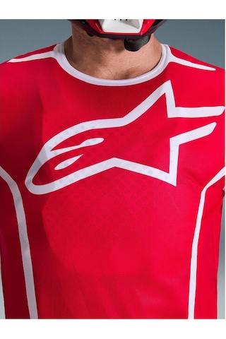 Alpinestars Fluid Apex Off-road Motosiklet Jerseyi Kırmızı Beyaz