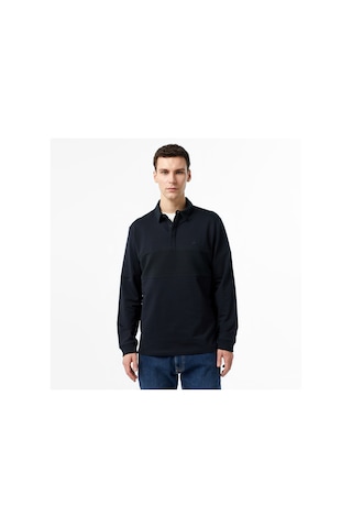 Nautica Erkek Siyah Uzun Kollu Polo Düz K47307t Siyah