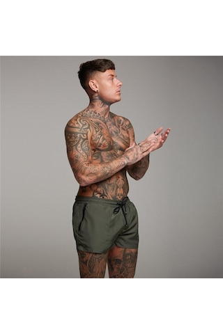 Kırmızı Muscleguys Erkek Baskı İnce Plaj Şort Nefes Alabilir Ve Ter Tutmaz Polyester Sweatshort Spor Salonu Fitness Şort Vücut Geliştirme Elastik Bel Kırmızı