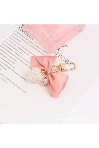 Pembe Kurdele İnci Taşlı Anahtarlık Ve Kulaklık Süsü İthalatçı Garantili Belirtilmemiş Belirtilmemiş