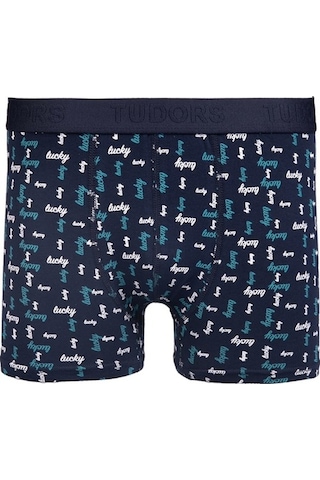 Tudors Erkek 2'Li Pamuk Likralı Esnek Kumaş Boxer-25896-Multi Çok Renkli