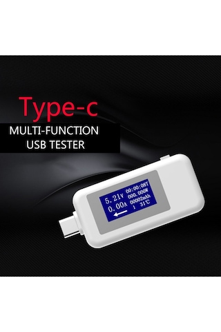 Suntek C Tipi Usb Test Cihazı Dc Dijital Voltmetre Usb C Gerilim