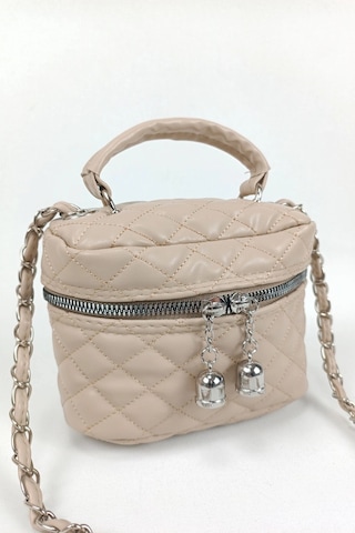 Glemix Leslie Vizon Kapitone Desen Kadın Kutu Crossbody Bag Vizon