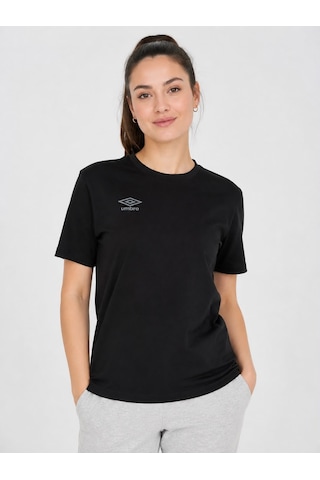 Umbro Season Siyah Pamuklu Kadın Spor Tişört - Vf0510